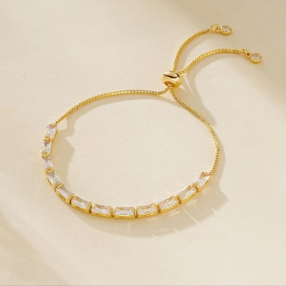 14k Gold & CZ Tennis  Bracelet NWT - Picture 4 of 4